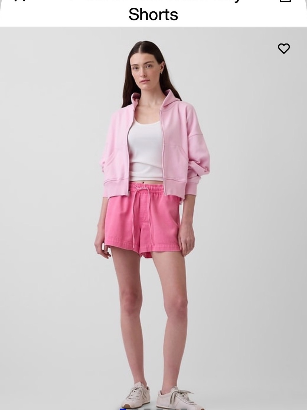 Gap 4" easy denim shorts PINK  brand new